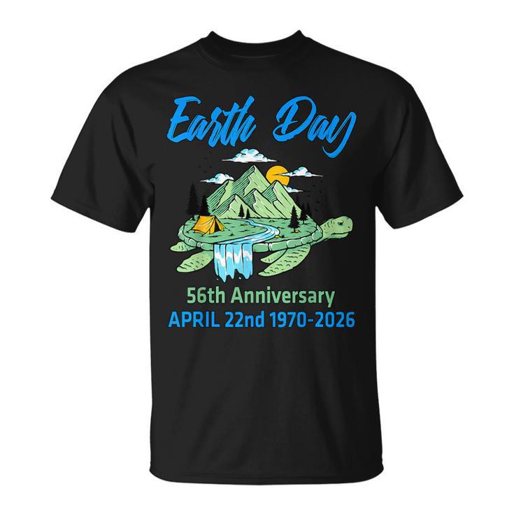 Earth Day 2026 56Th Anniversary Earth Day Turtle T-Shirt Earth Day 2026 56Th Anniversary Earth Day Turtle T-Shirt