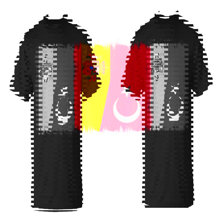 España Turquía Bandera Española Raíces Turcas Camiseta unisex