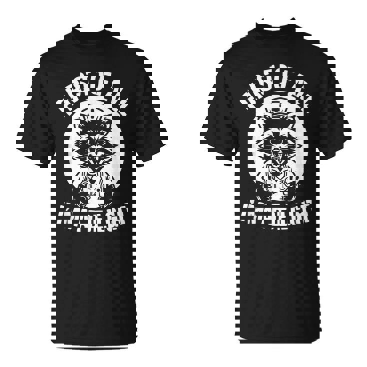 First Of All I'm A Delight アライグマ 看護師 面白い Tシャツ