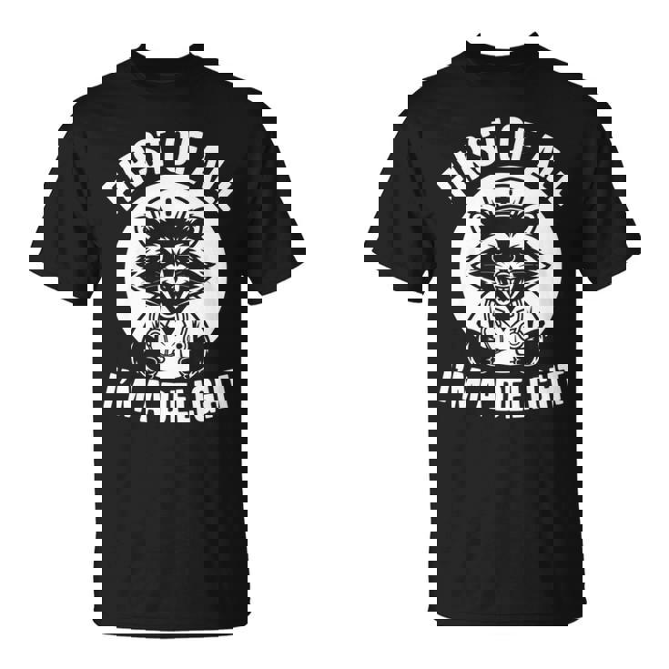 First Of All I'm A Delight アライグマ 看護師 面白い 長袖tシャツ Tシャツ