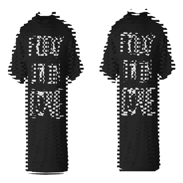 Friday I'm In Love Love デザイン、ハート Tシャツ