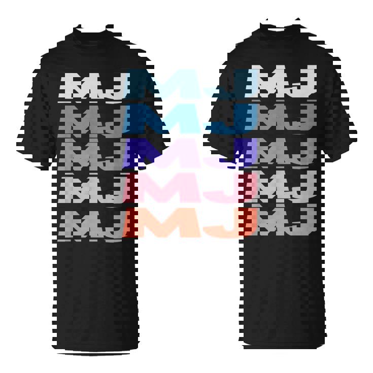 Modern Repeated Text Mj Tシャツ