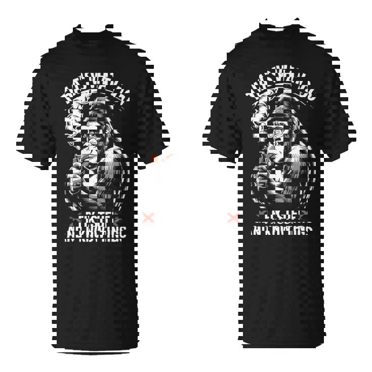 aying I Know Things 皮肉 ギャグ パンゴリラ レディース メンズ 長袖tシャツ Tシャツ