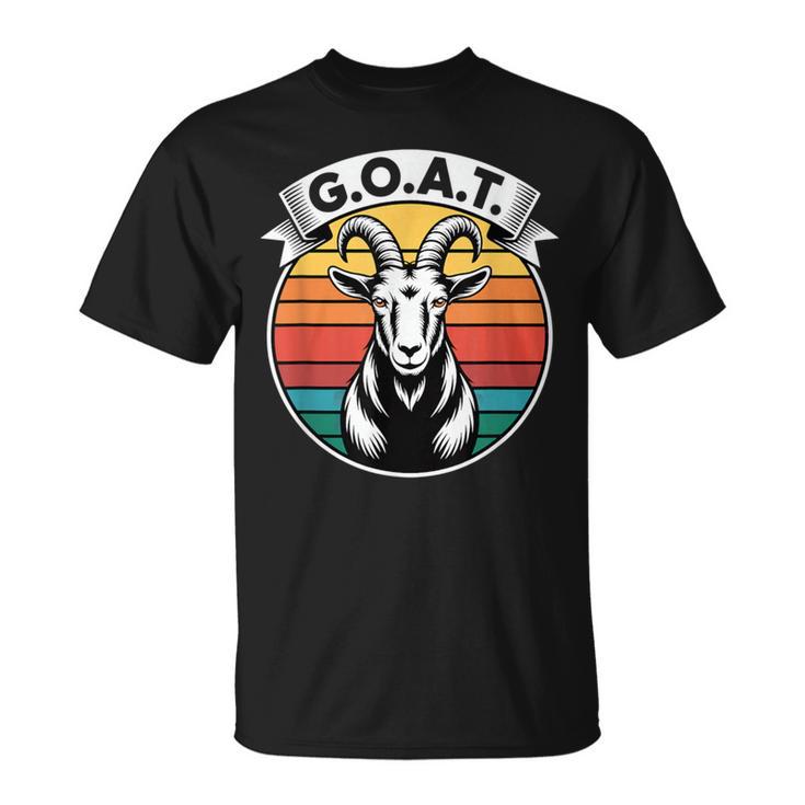GOAT Retro Ziegenbock Grafik T-Shirt