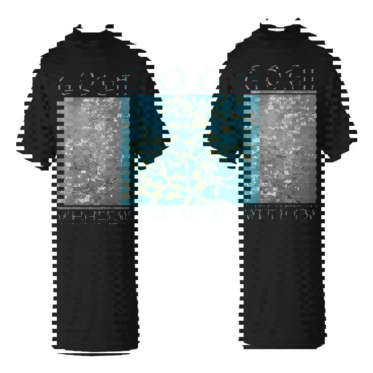 Gogh With The Flow アーモンドブロッサム ヴァン・ゴッホの絵画 Tシャツ