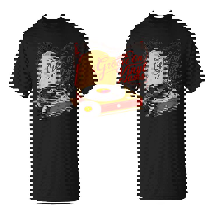 Groove On レトロビニールジャム、レトロビニールレコード Tシャツ