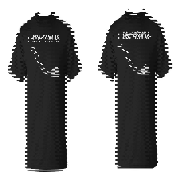 I Had Potential 面白い引用 皮肉な引用 仕事生活 Tシャツ