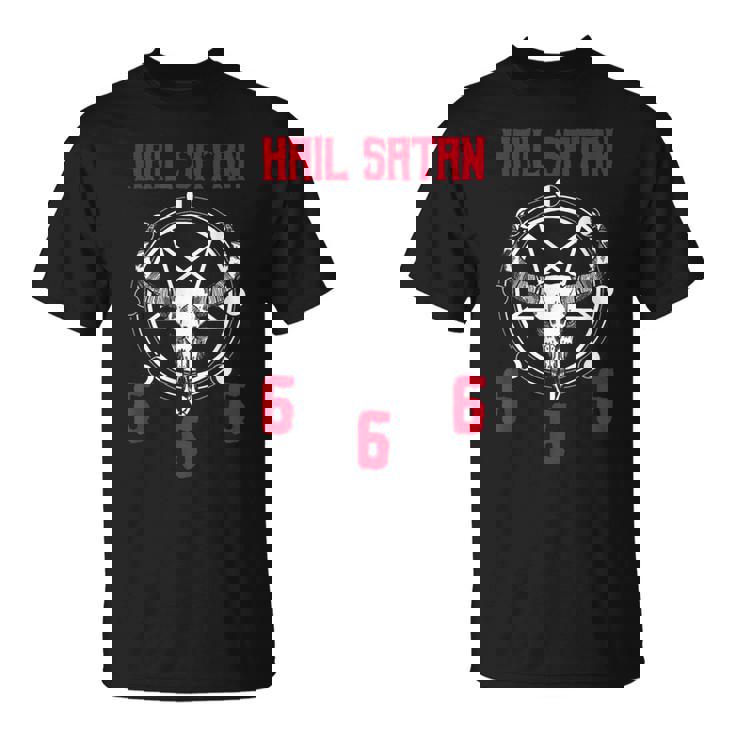 Hailatan 666 バフォメット ペンタグラム ルシファー オカルトサタニック Tシャツ