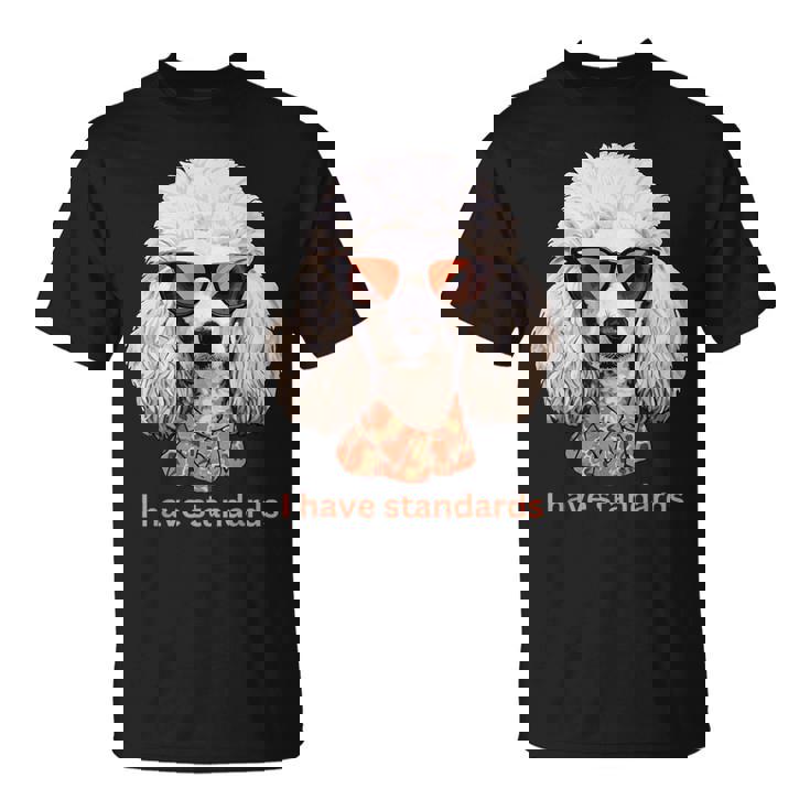 I Havetandardsファニースタンダードプードル愛好家デザイン Tシャツ