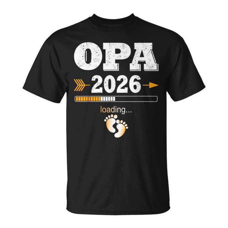 Herren Opa 2026 Loading Werdenden Opa Nachwuchs T-Shirt