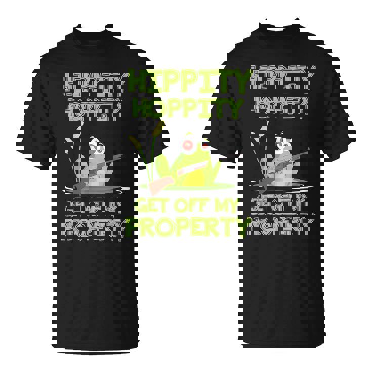 Hippity Hoppity Get Off My Property 面白いカエルミームギフト Tシャツ