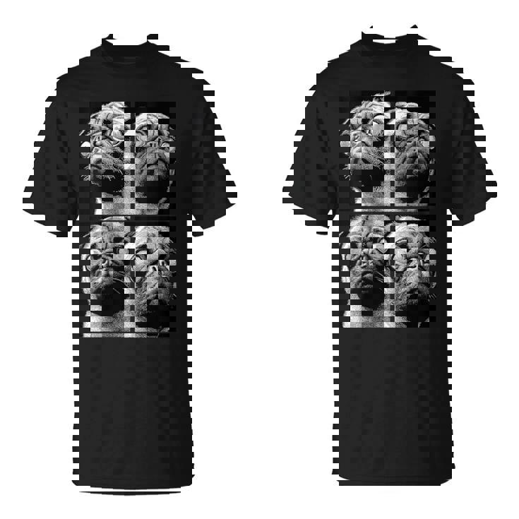 Hypnotic Pugs Weird Eyes Odd Weirdcore Spooky Halloween Dog T-Shirt