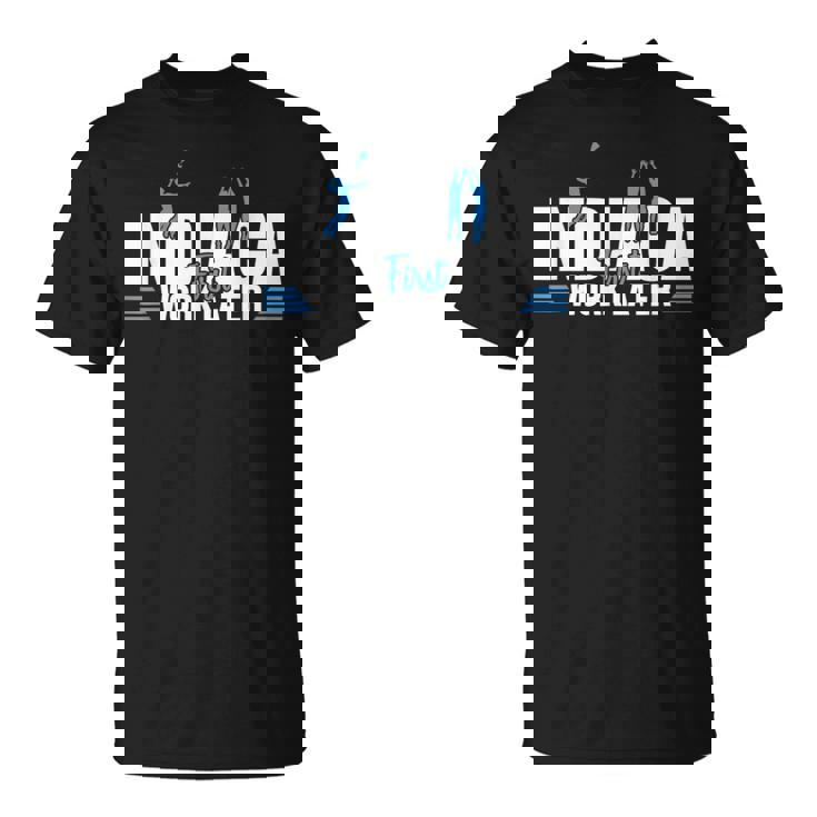 Indiaca First Work Later Handhuttlecock Peteca Indiaca Tシャツ