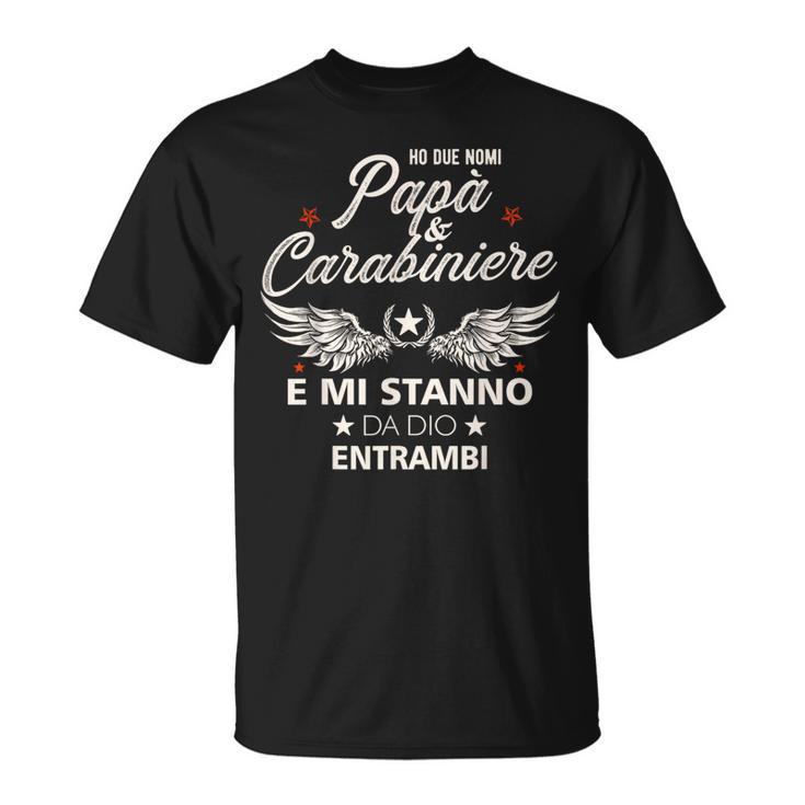 Italiano Papa Carabiniere Festa Del Papà Regalo Italiano Maglietta