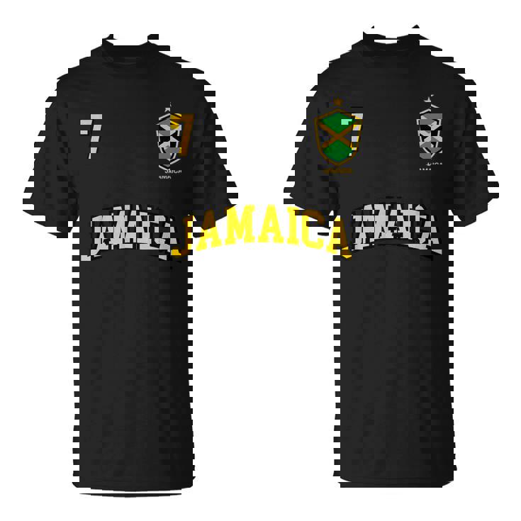 Jamaica チームサッカー ジャマイカ Number 7Occer Tシャツ