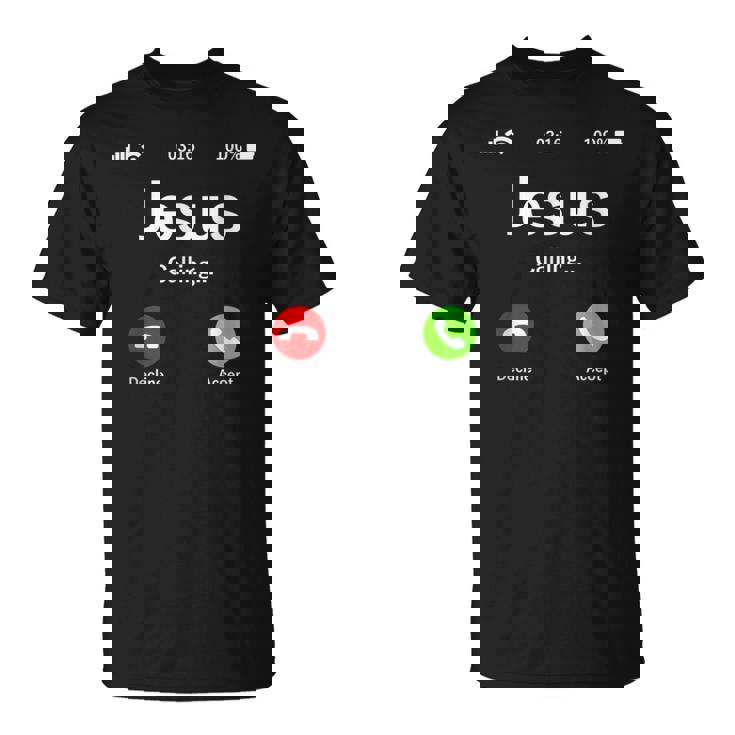 Jesus Is Calling 面白いイエスキリストギフト Tシャツ