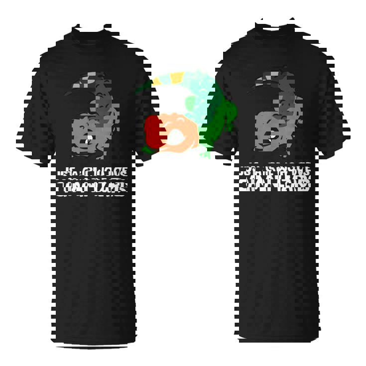 Just A Girl Who Loves Caiman Lizards ファニーカイマントカゲ Tシャツ