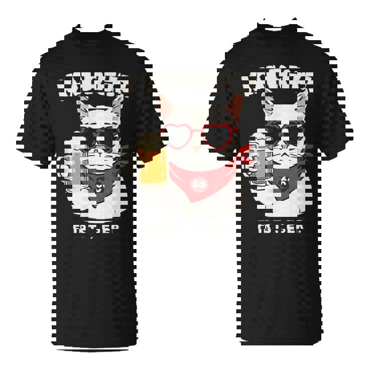 Kanreki 還暦 60歳 記念 猫 サングラス ビール 大人のユーモア Tシャツ