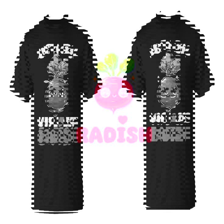 Kawaii Radish Lover Vegan Vegetarian Radish T-Shirt