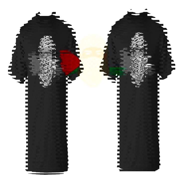 Keffiyehスカーフのパレスチナの若い男 パレスチナサポーター Tシャツ