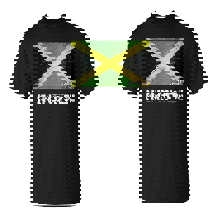 Kingston Jamaica Flag Jersey Tシャツ