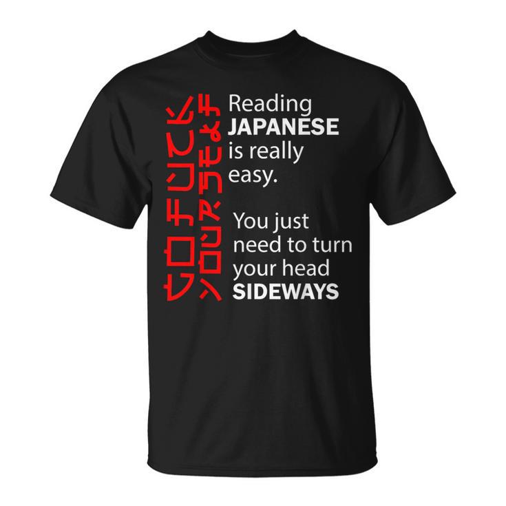 Lecture Japonaise Facile De Tourner La Tête Latéralement Go Fuck Yourself T-Shirt