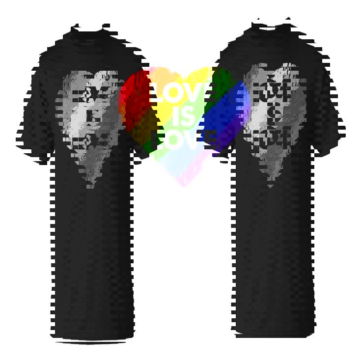 Lgbt Love Is Lovetシャツレトロハートゲイレズビアンプライド月間 Tシャツ