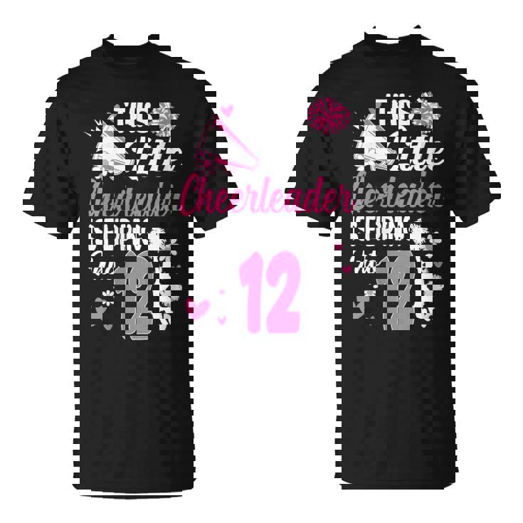 This Little Cheerleader Is Flipping Into 12 Year Old Bday T-Shirt