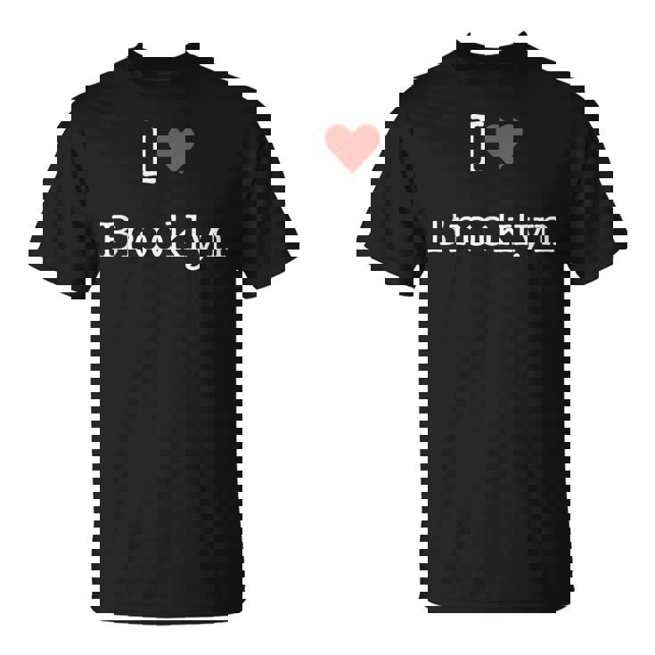 I Love Brooklyn With Heart ミニマリスト シンプル グラフィック Tシャツ
