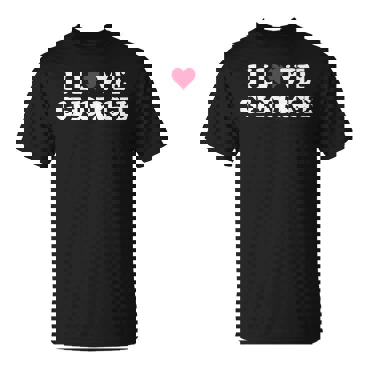 I Love George マッチング ガールフレンド&ボーイフレンド ジョージネーム Tシャツ