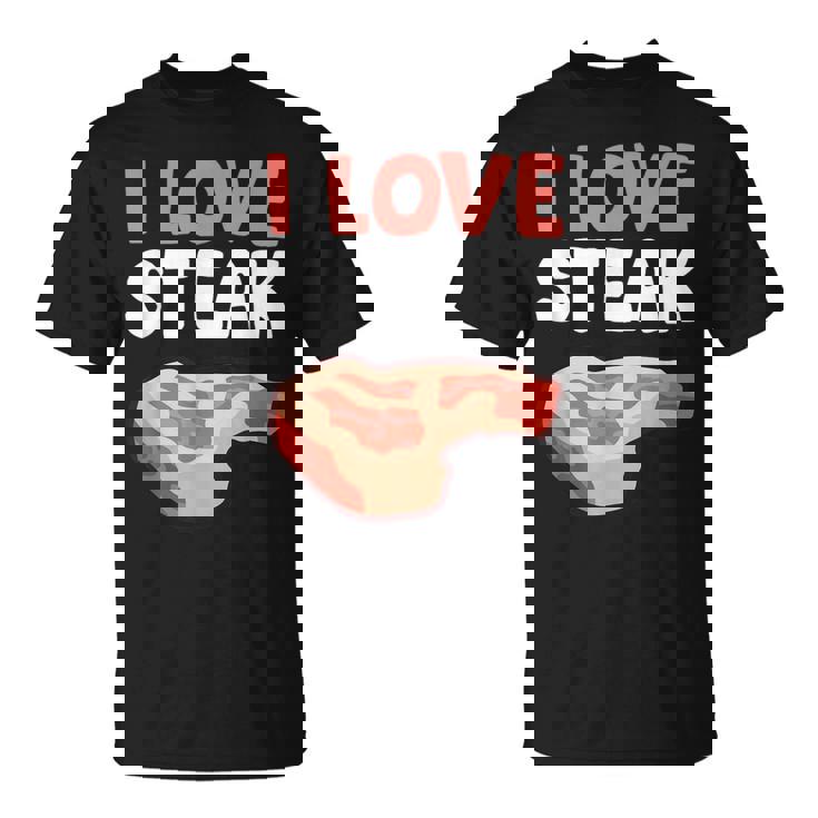 I Loveteak おもしろステーキ バーベキューグリルステーキ Tシャツ