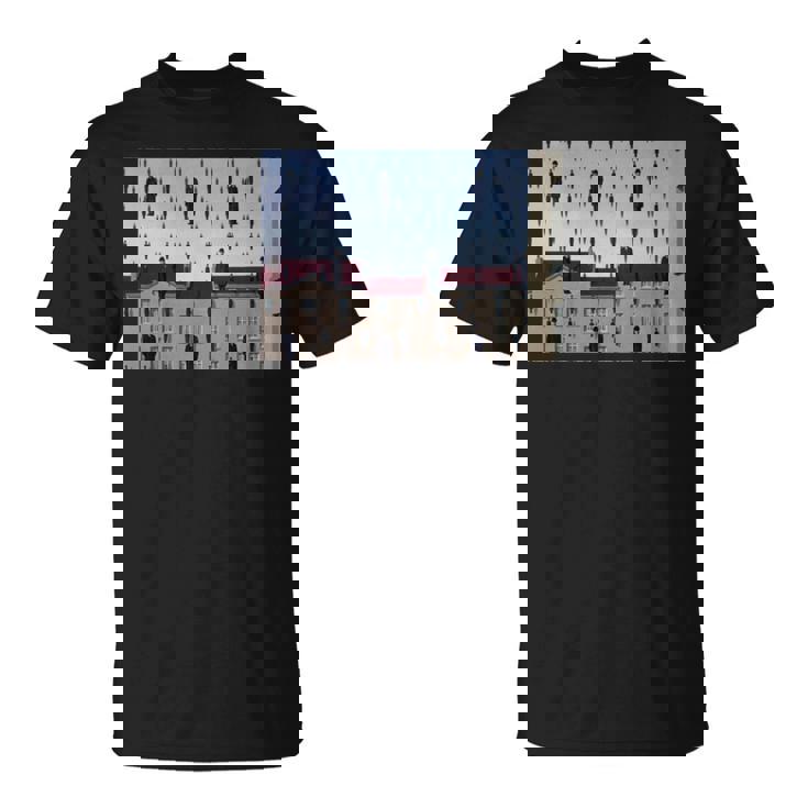 Magritteによるゴルコンダの有名な絵画。 長袖tシャツ Tシャツ