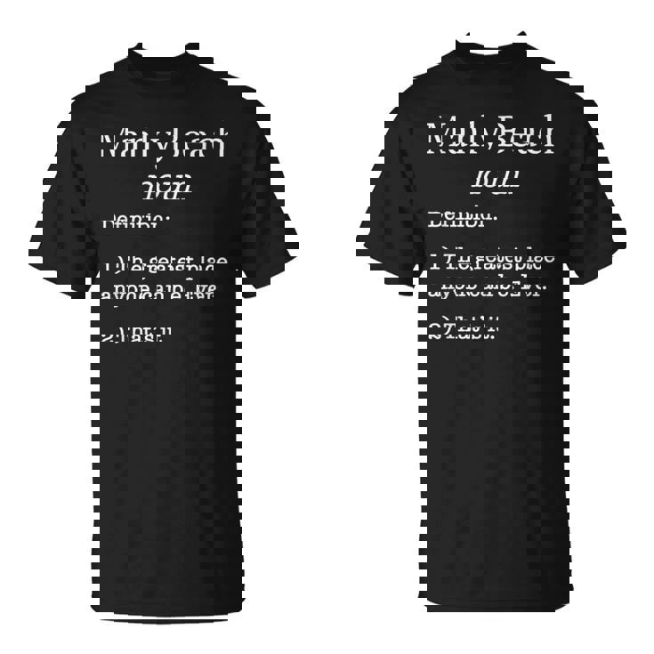 Manly Beachのお土産面白い偽の定義のデザイン Tシャツ