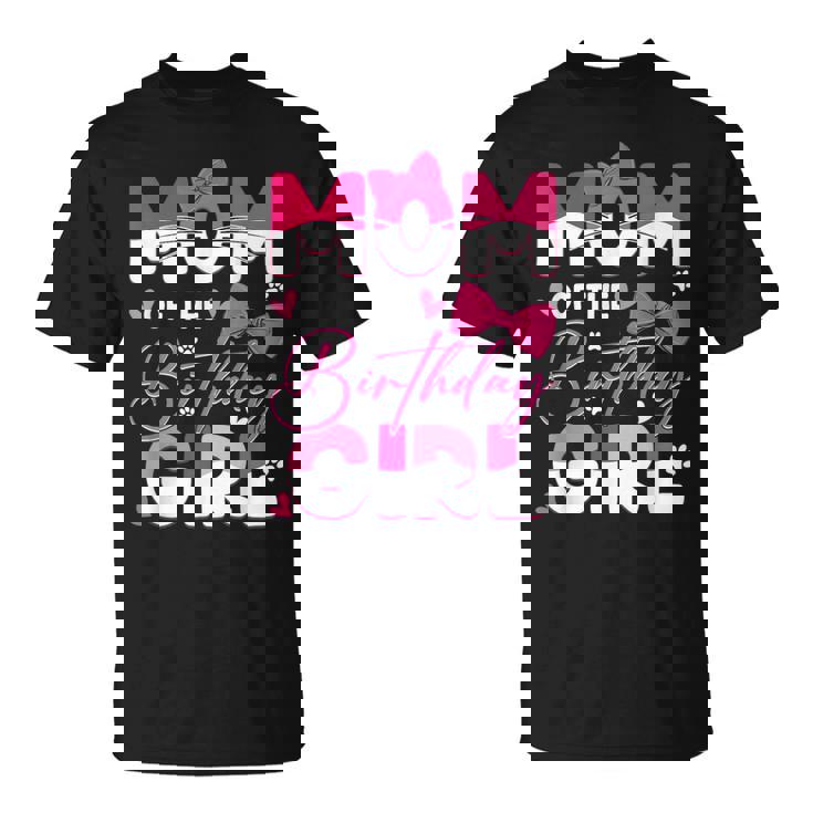 Mom Of The Birthday Girl Cat Kitty Family Matching T-Shirt