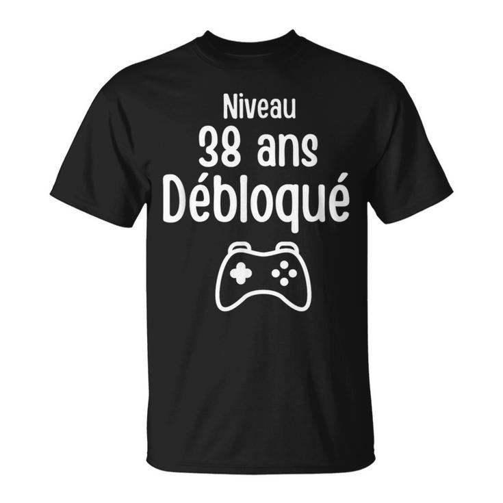 Niveau 38 Ans Débloqué Gamer T-Shirt