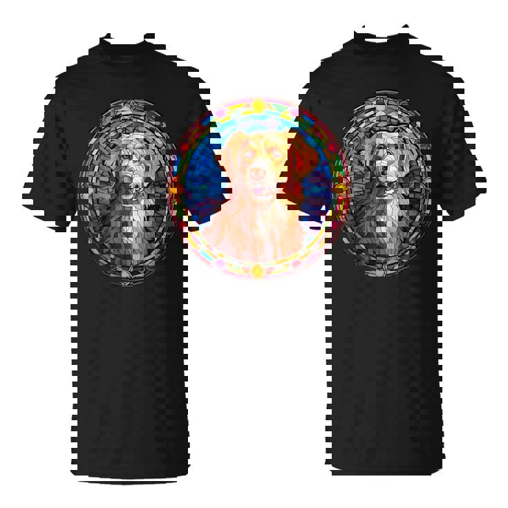 Novacotia Duck Tolling Retriever Toller Dog ステンドグラス Tシャツ