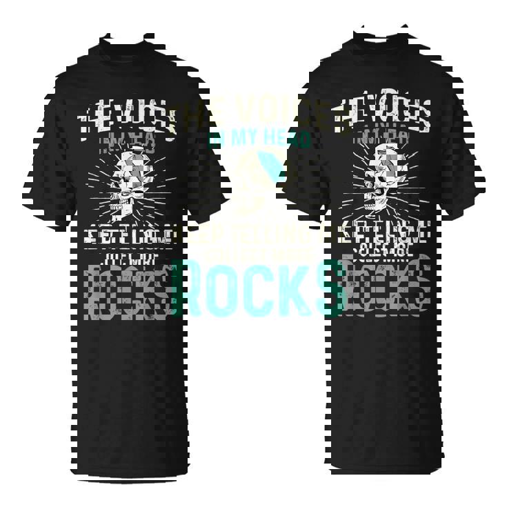 Theoices In My Head ロックコレクター ジオードハンター 地質学 Tシャツ
