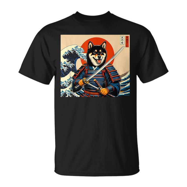Otakuhiba Inuamurai Noir Et Tan T-Shirt