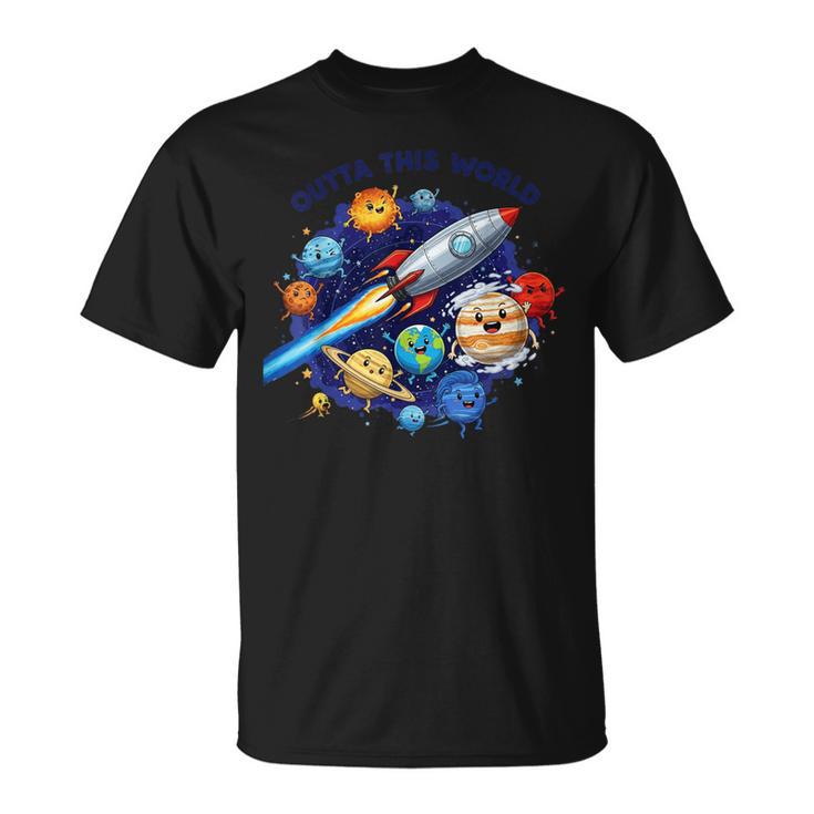 Outta This World かわいい惑星宇宙好き、宇宙飛行士銀河 Tシャツ