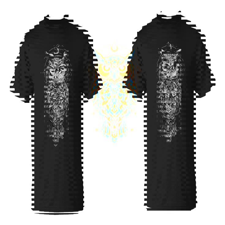 Owl Lover Boho Bird Lover Wildlife Biology Bird Watching T-Shirt