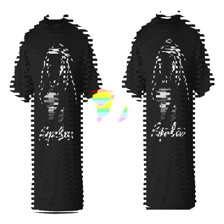 Papa Bear Rainbow Hug Love Support Parent Pride LGBTQ Tank Top T-Shirt