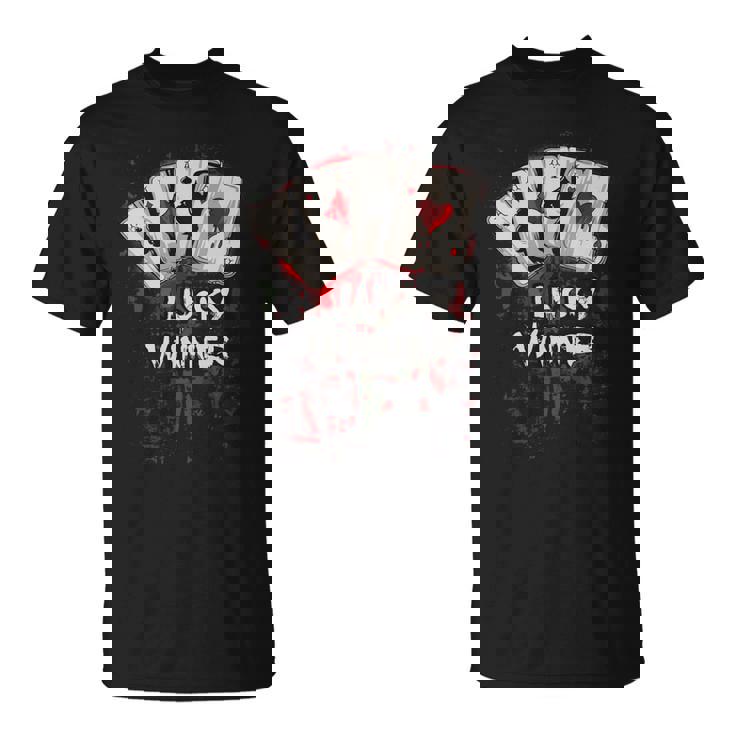 Poker Players ギフト 4エース トランプ Lucky Winner 長袖tシャツ Tシャツ