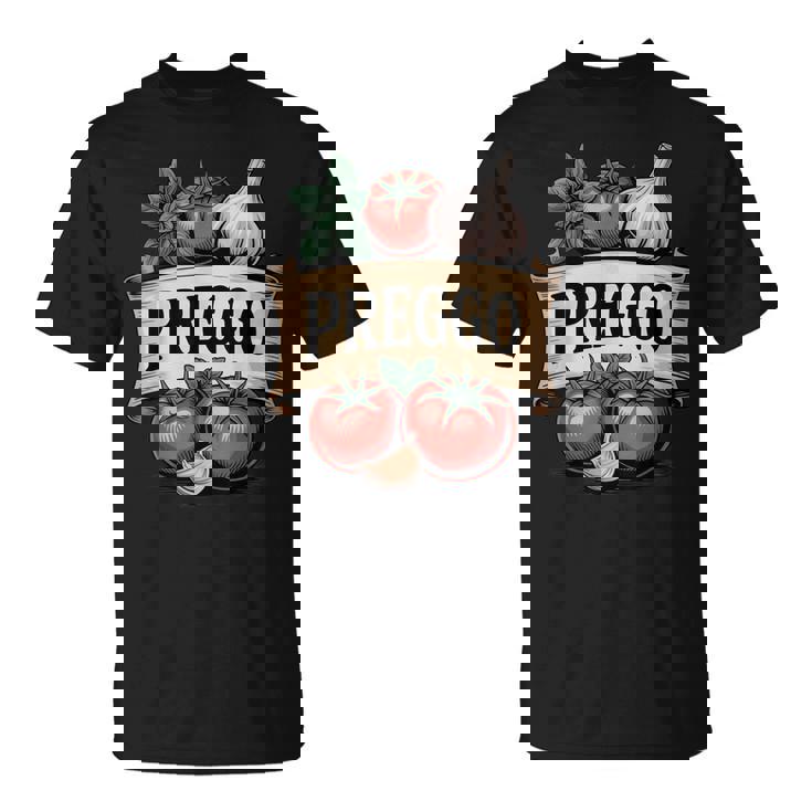 Preggo Food Lovers Italian Cuisine Mom Humor T-Shirt