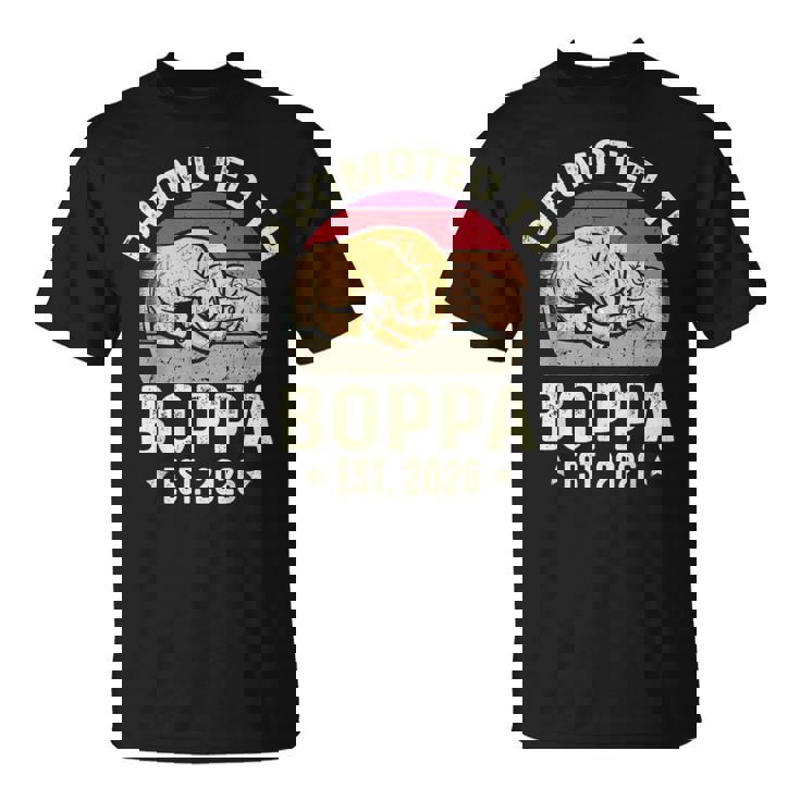 Promoted To Boppa Est 2026 For New Papa Fathers Day T-Shirt