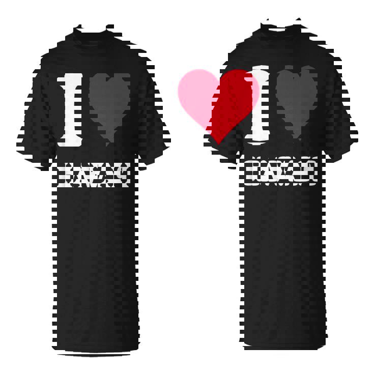 Red Heart I Love Hawai'i Tシャツ