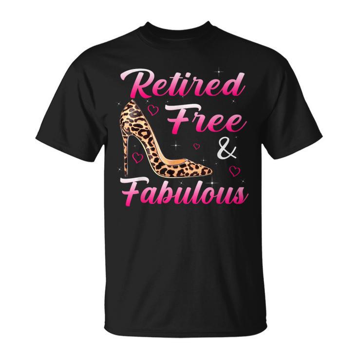Retraité 2023 Gratuit Et Fabuleux Léopard À La Retraite Pour Les S T-Shirt
