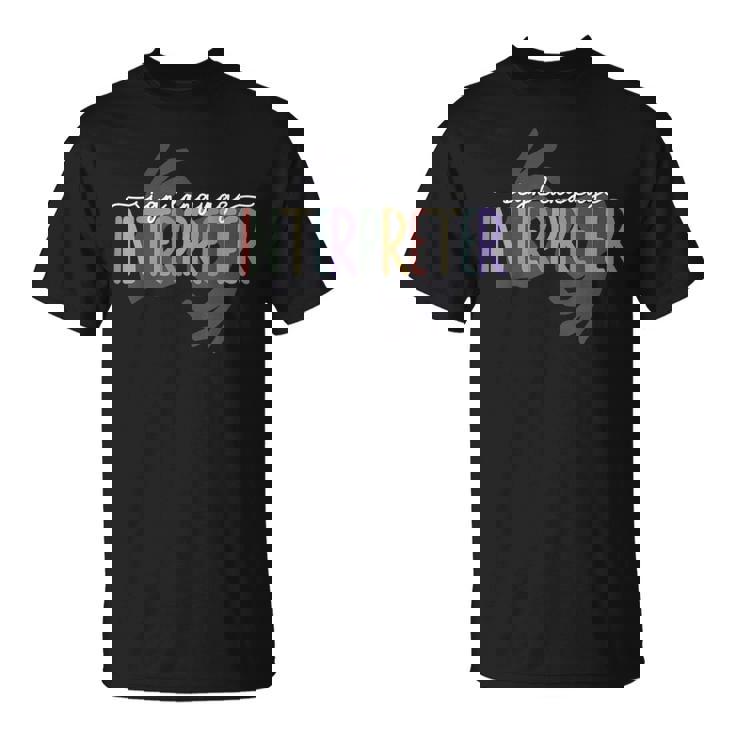 Retro Asl American Sign Language Interpreter Asl Teacher T-Shirt