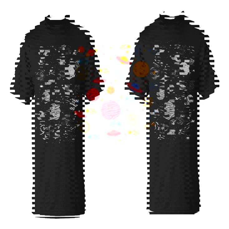 Retro Galaxies Indie Aesthetic Pop Art Hippy T-Shirt