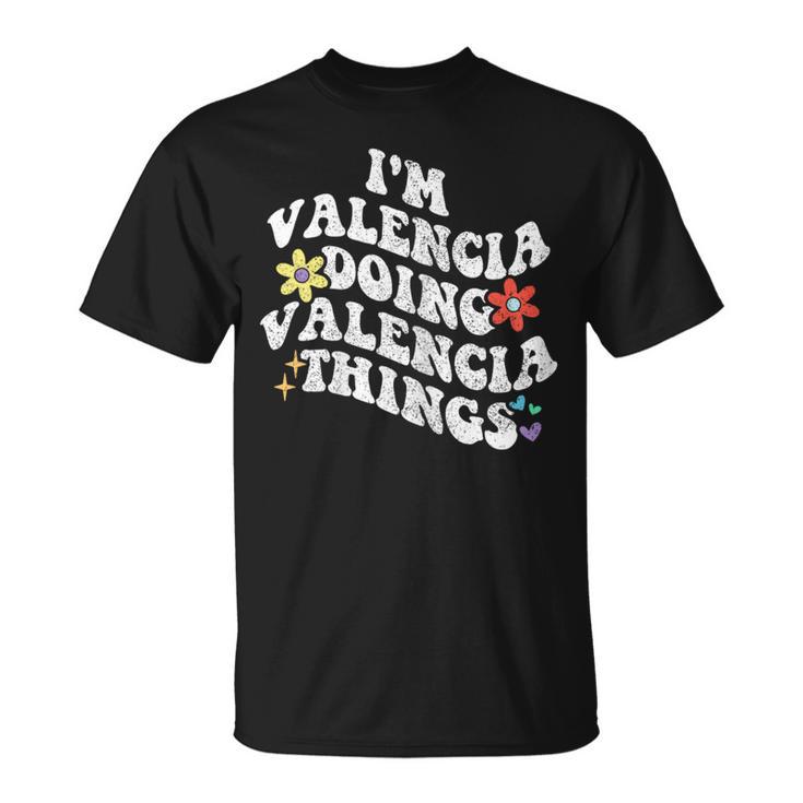 Retro Groovy Imalencia Haciendoalencia Cosas Divertidas Camiseta unisex