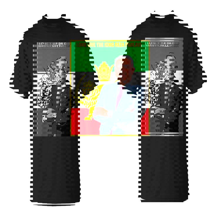 Rey Reza Pahlavi Con Bandera Camiseta unisex